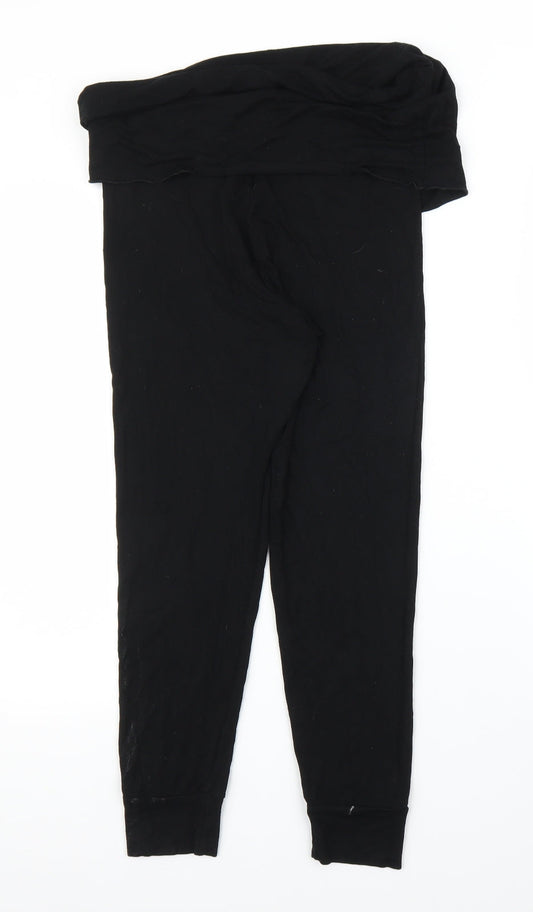 Pink Flame Womens Black Carrot Leggings Size L L23 in