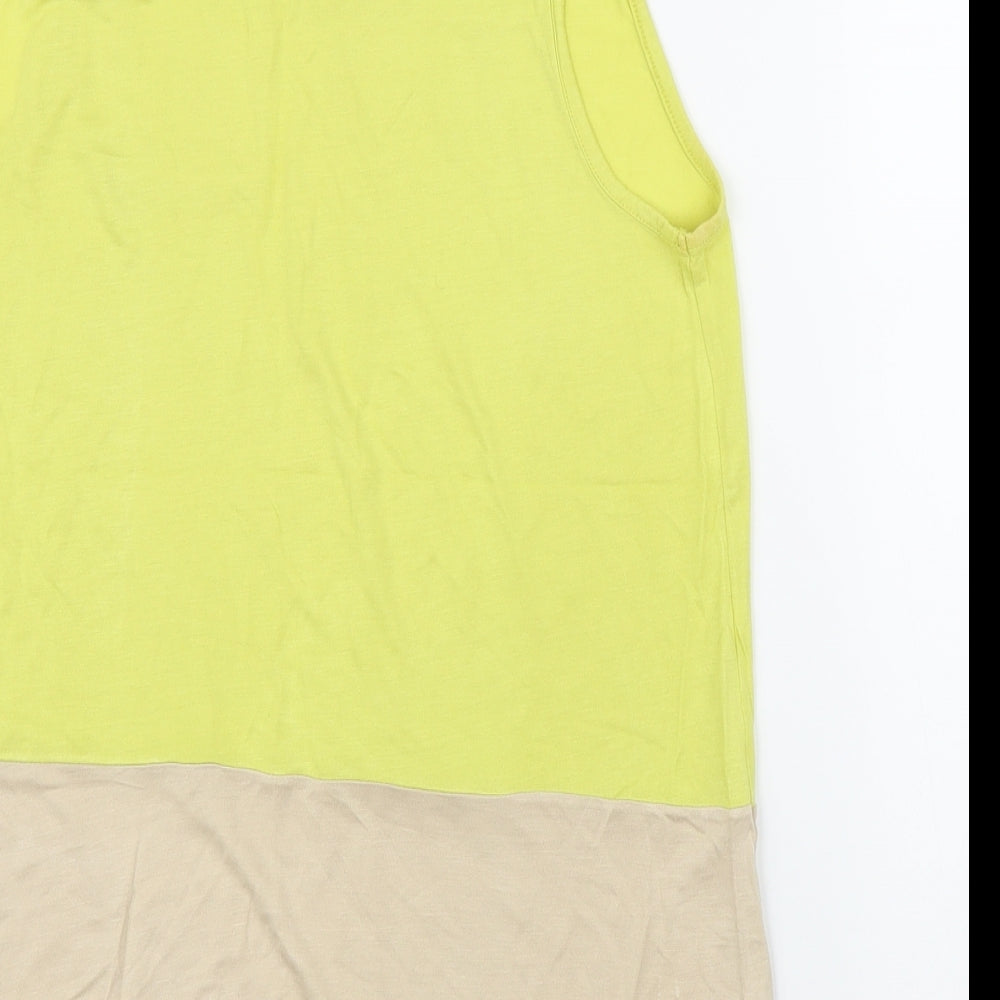 Womens UK Size 14 NEXT Yellow Basic Blouse