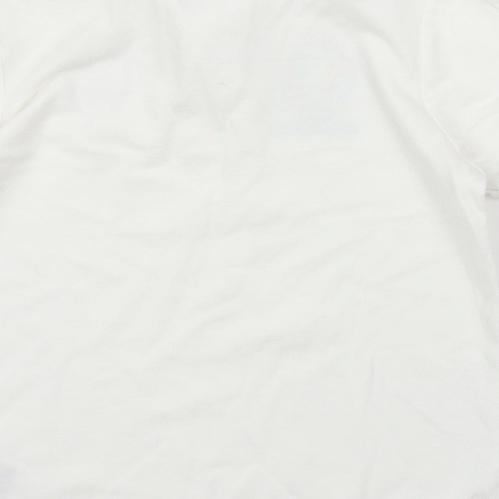 Brand and care label for UEFA Euro 2020 boys’ white basic polo, size 9-10, years - football