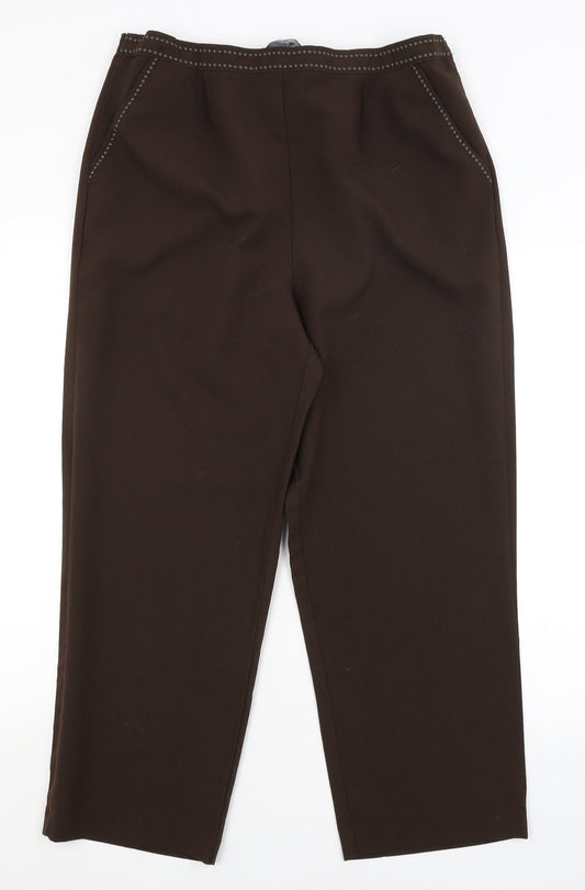 Bonmarché Womens Brown Trousers Size 16 L26 in
