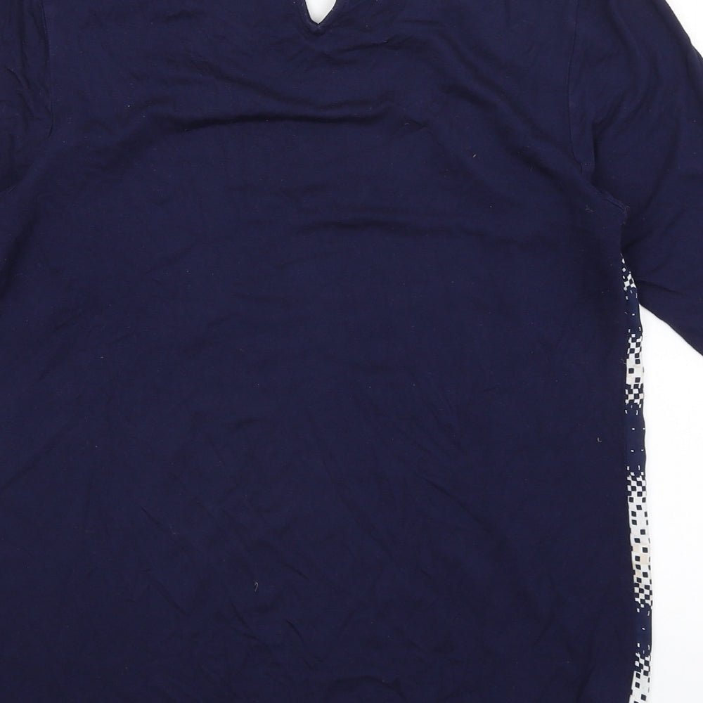 Brand and care label for Autograph women’s blue basic blouse, size UK 8