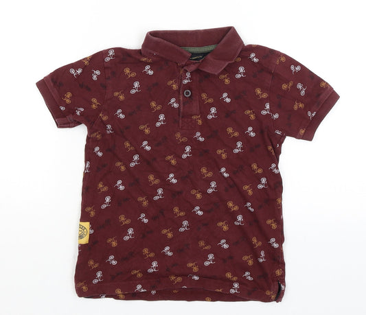 TU Boys Brown Basic Polo Size 5 Years - Bicycles