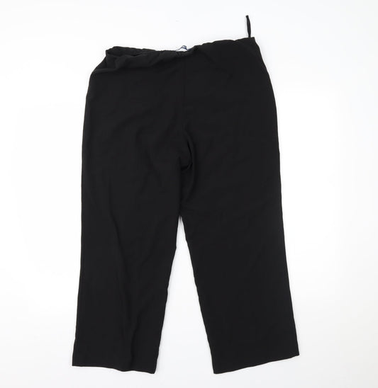 Womens UK Size 14 Sarah Hamilton Regular Fit Black Trousers