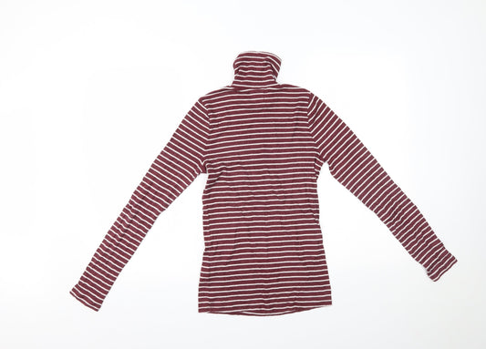 Hollister Womens Red Striped Blouse Size L