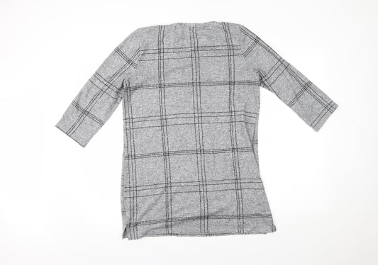 Nutmeg Womens Grey   Basic Blouse Size 10