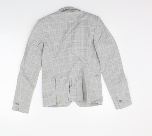 Zara Womens Grey Check  Jacket Suit Jacket Size 6