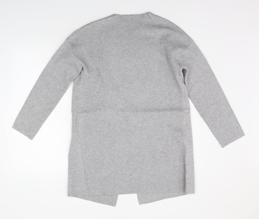 Reversed Womens Grey Cardigan Jumper Size M