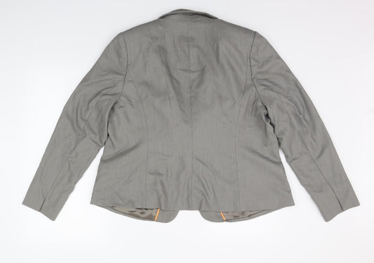 Papaya Womens Grey   Jacket Suit Jacket Size 20