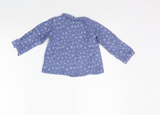 Young Dimension Boys Blue Floral A-Line Size 18-24 Months