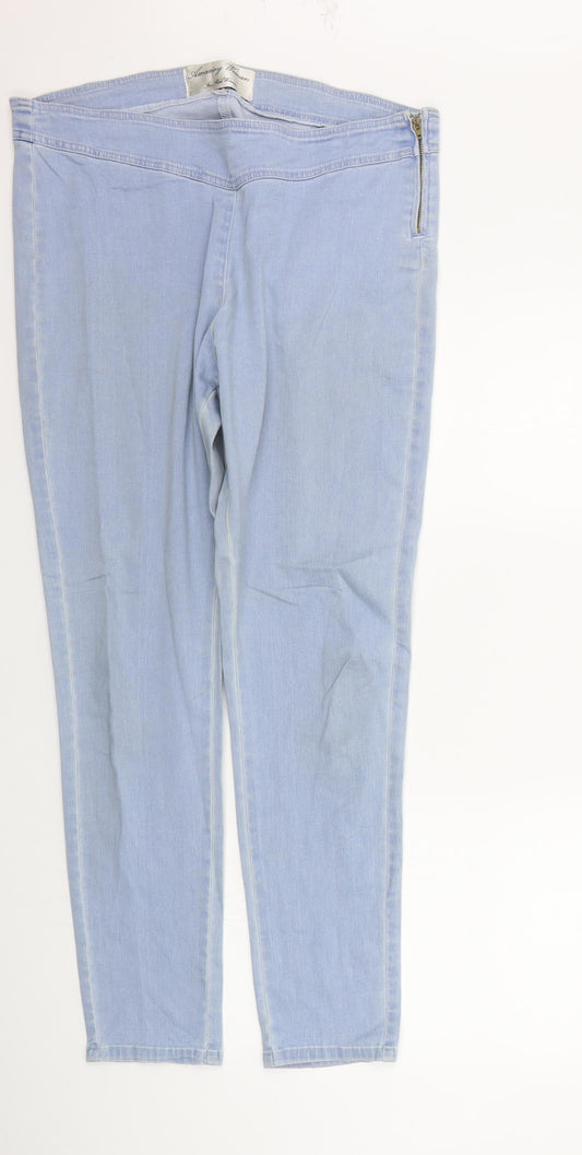 Amazing Woman Womens Blue Straight Jeans Size 16 L28 in