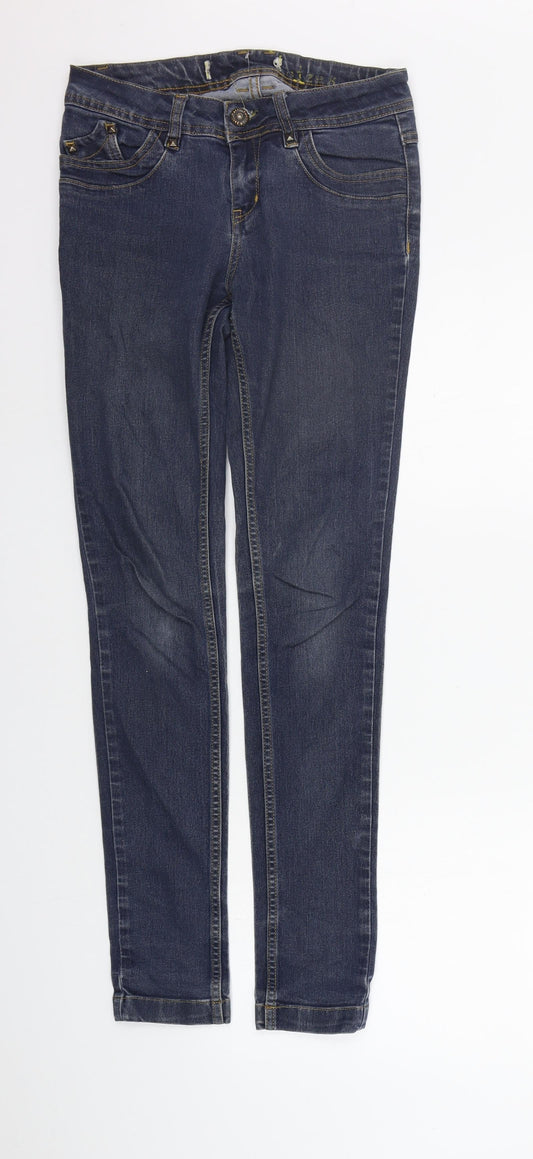 Womens UK Size 8 Select Regular Fit Straight Blue Jeans