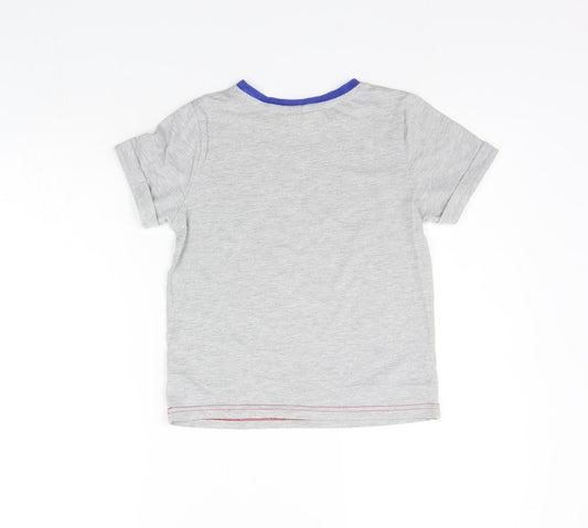George Girls Grey Basic T-Shirt Size 7-8 Years - lego
