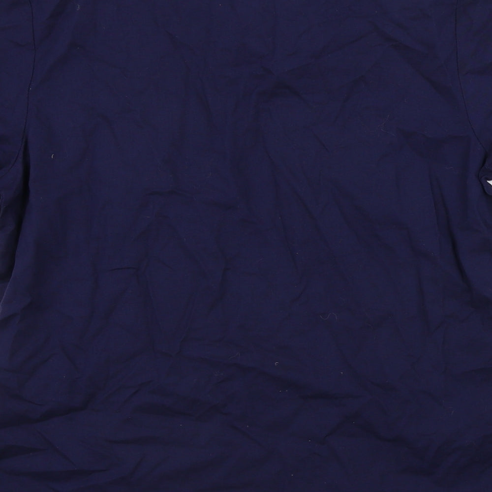 Womens UK Size 10 Plum Tree Blue Basic T-Shirt