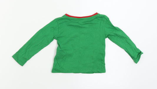 Peacocks Boys Green Basic T-Shirt Size 6-9 Months - Christmas T Shirt