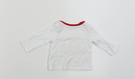 Nutmeg Boys White Pullover Jumper Size 6-9 Months