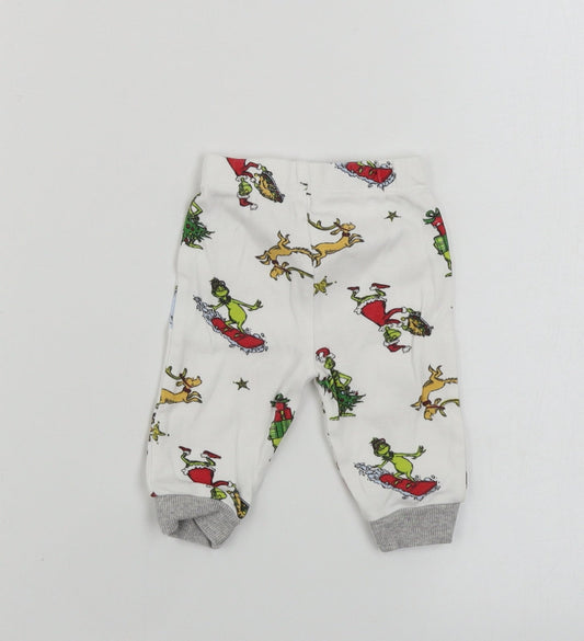 George Boys White Sweatpants Trousers Size 0-3 Months