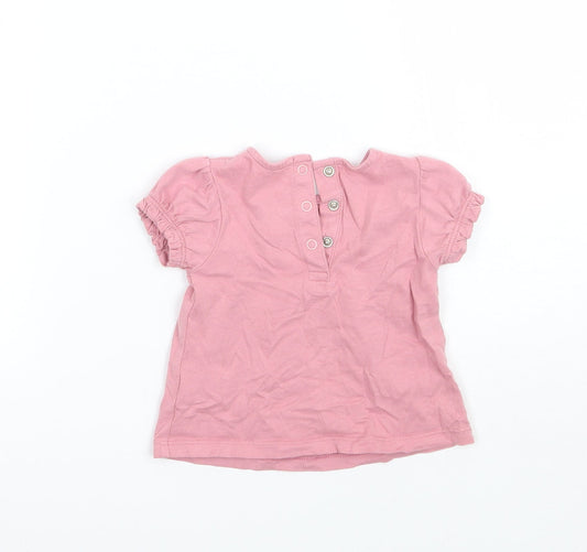 TU Girls Pink Basic T-Shirt Size 3-6 Months