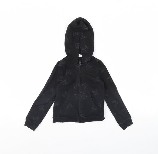 H&M Girls Black Animal Print Jacket Size 4 Years