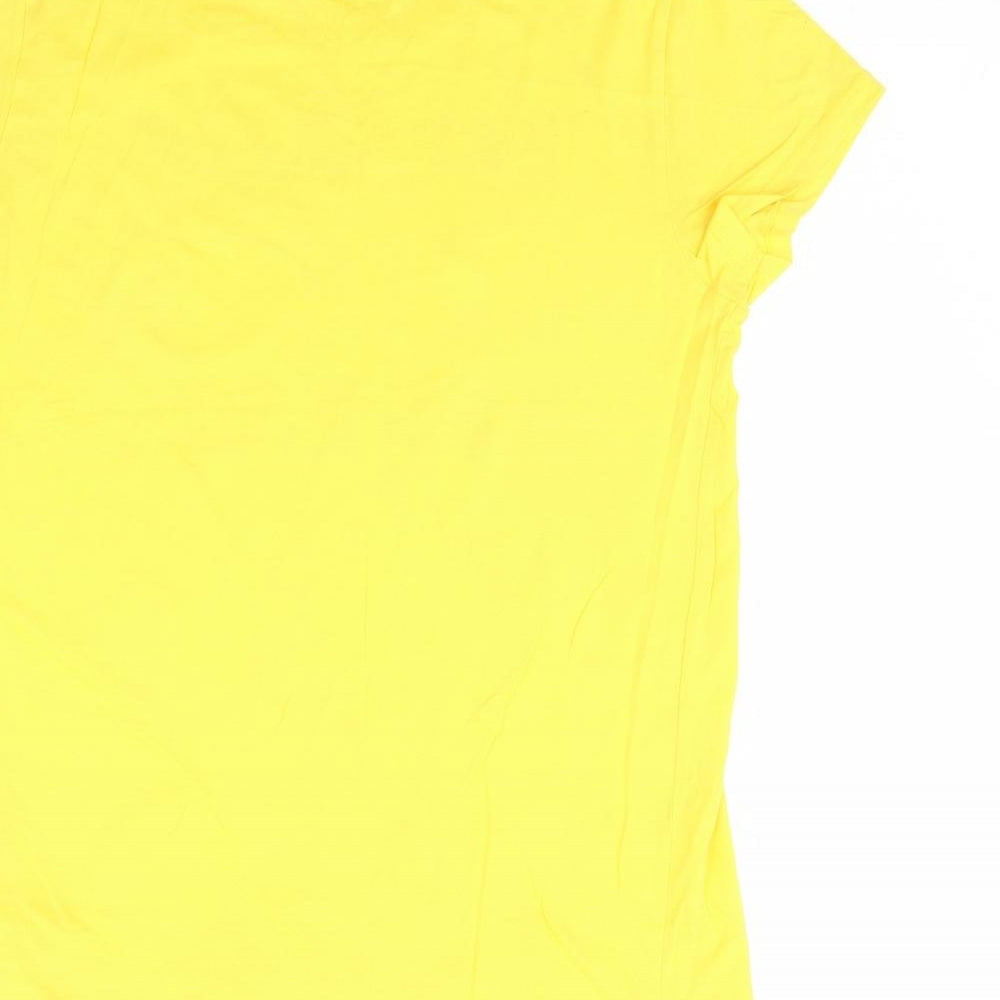 Womens UK Size L FB sister Yellow Basic T-Shirt