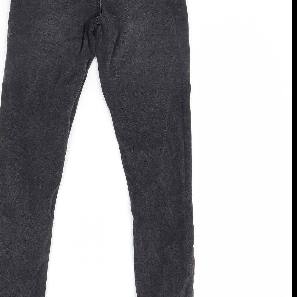 Denim & Co. Womens Black Denim Skinny Jeans Size 10 L28 in