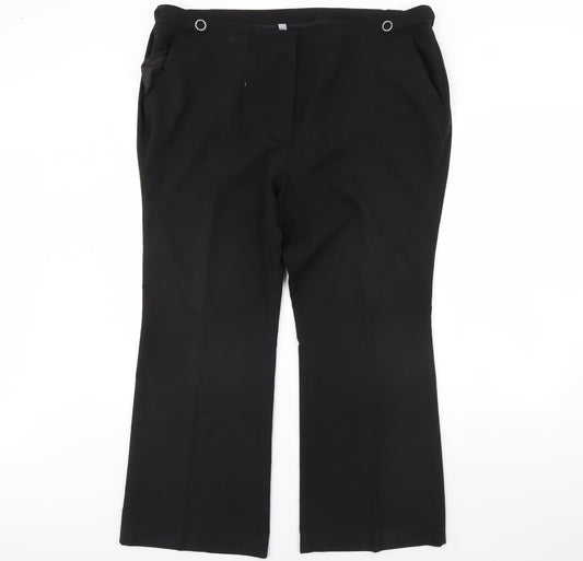 Womens UK Size 20 Capsule Regular Fit Black Trousers