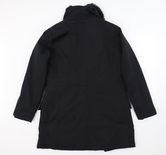 Marks & Spencer Womens Black Overcoat Coat Size S