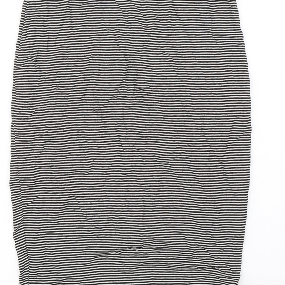Blonde & Bonde Womens Black Striped Straight & Pencil Skirt Size 10