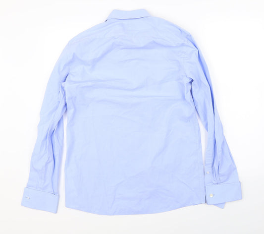 Mens UK Collar Size 15.5 Debenhams Smart Blue Dress Shirt