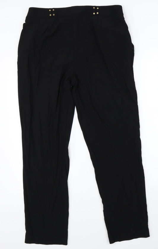 Womens UK Size 12 Marks & Spencer Regular Fit Dress Pants Black Trousers