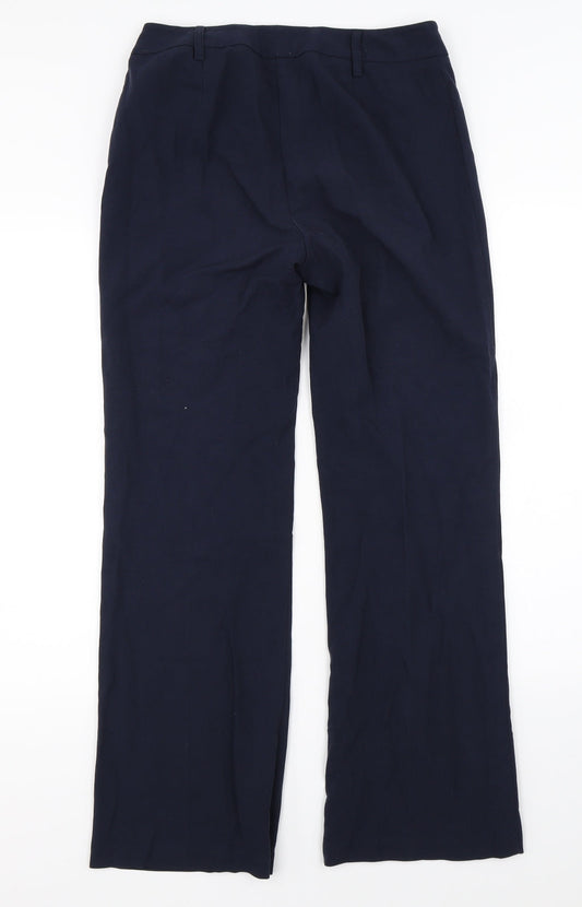 Womens UK Size 10 Marks & Spencer Regular Fit Dress Pants Blue Trousers