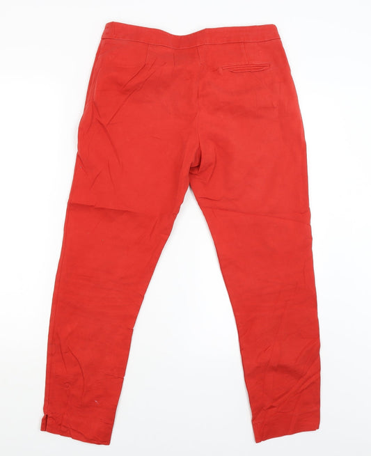 George Womens Red Trousers Size 10 L25 in