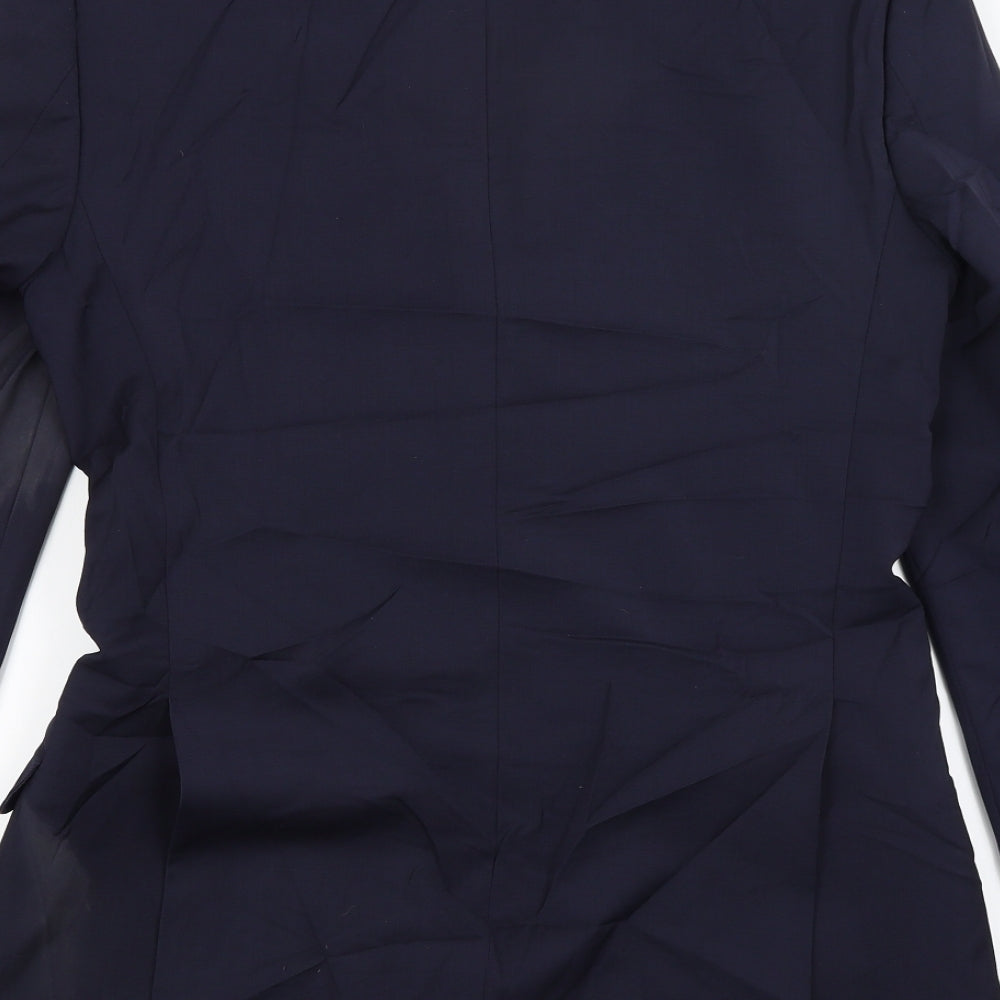 Brand and care label for Autograph men’s blue jacket suit jacket, size 34