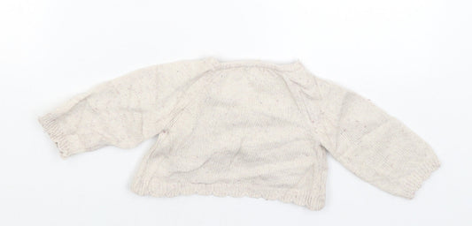 Monsoon Girls Beige Cardigan Jumper Size 3-6 Months