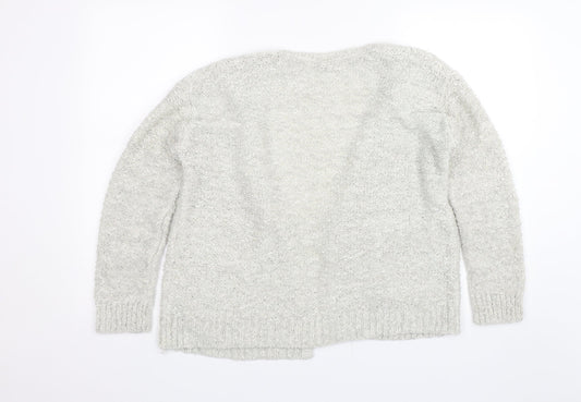 Womens UK Size 14 Topshop Grey Cardigan Jumper