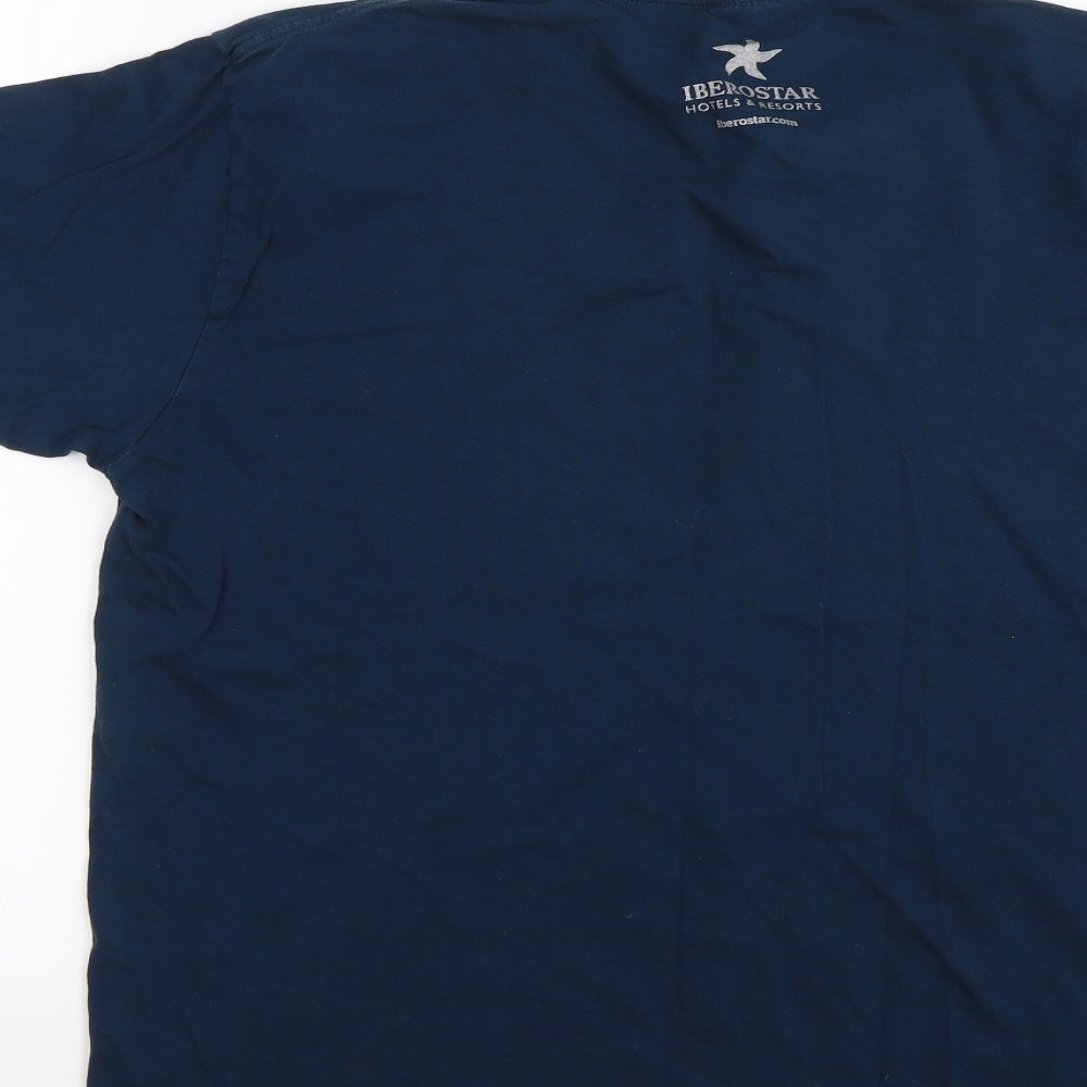 Monroy Sports Womens Blue Basic T-Shirt Size XL - Winner