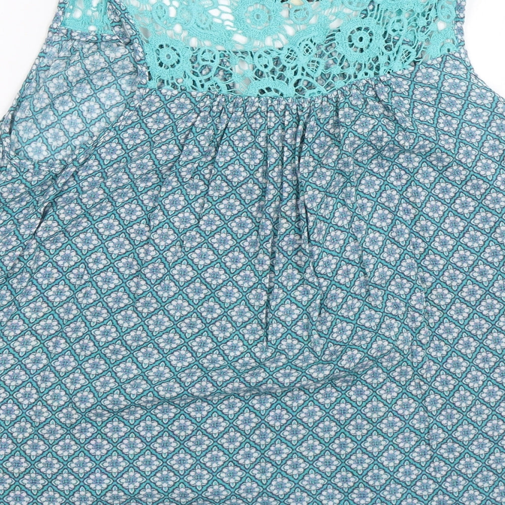 Womens UK Size 6 NEXT Blue Basic Blouse