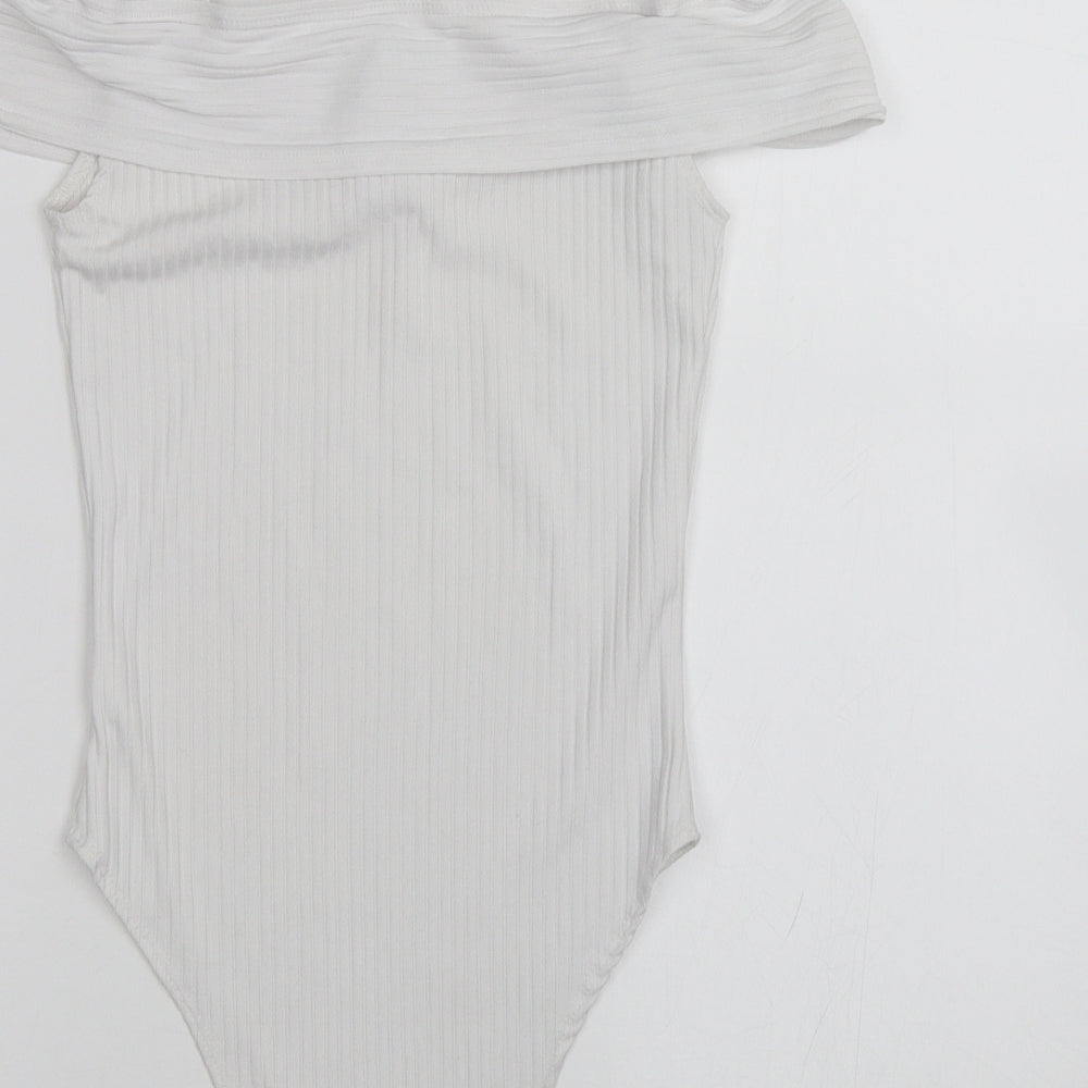 Primark Womens White   Bodysuit One-Piece Size 8