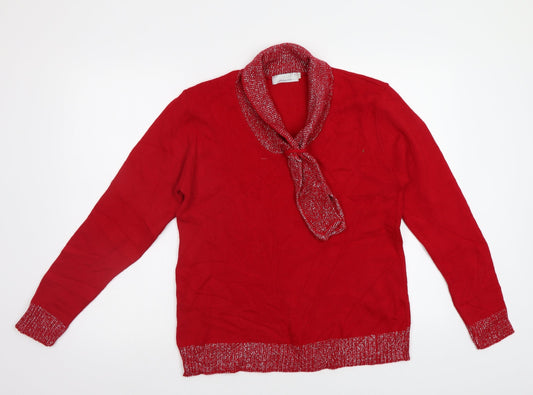 Womens UK Size M Select Red Pullover Jumper