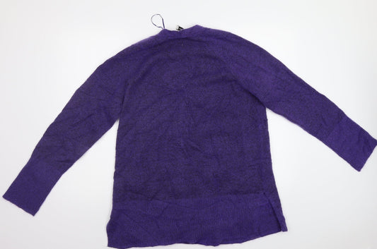 M&S Womens Purple Cardigan Jumper Size M