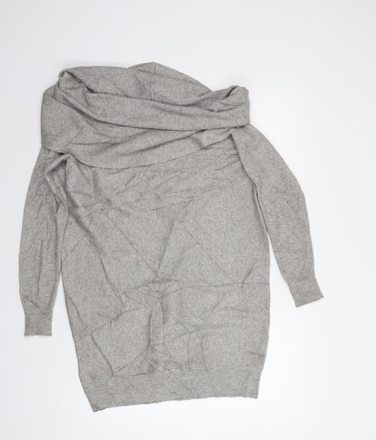 Womens UK Size S Preworn Grey Pullover Jumper