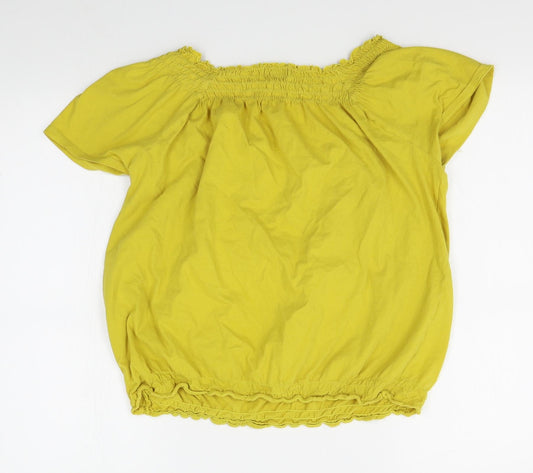 Papaya Womens Yellow Basic Blouse Size 12