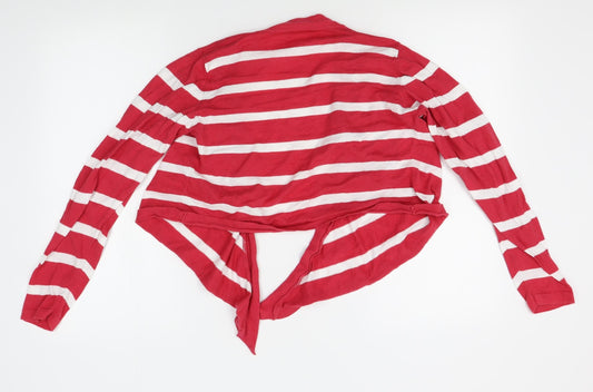 Womens UK Size M M&Co Red Cardigan Jumper