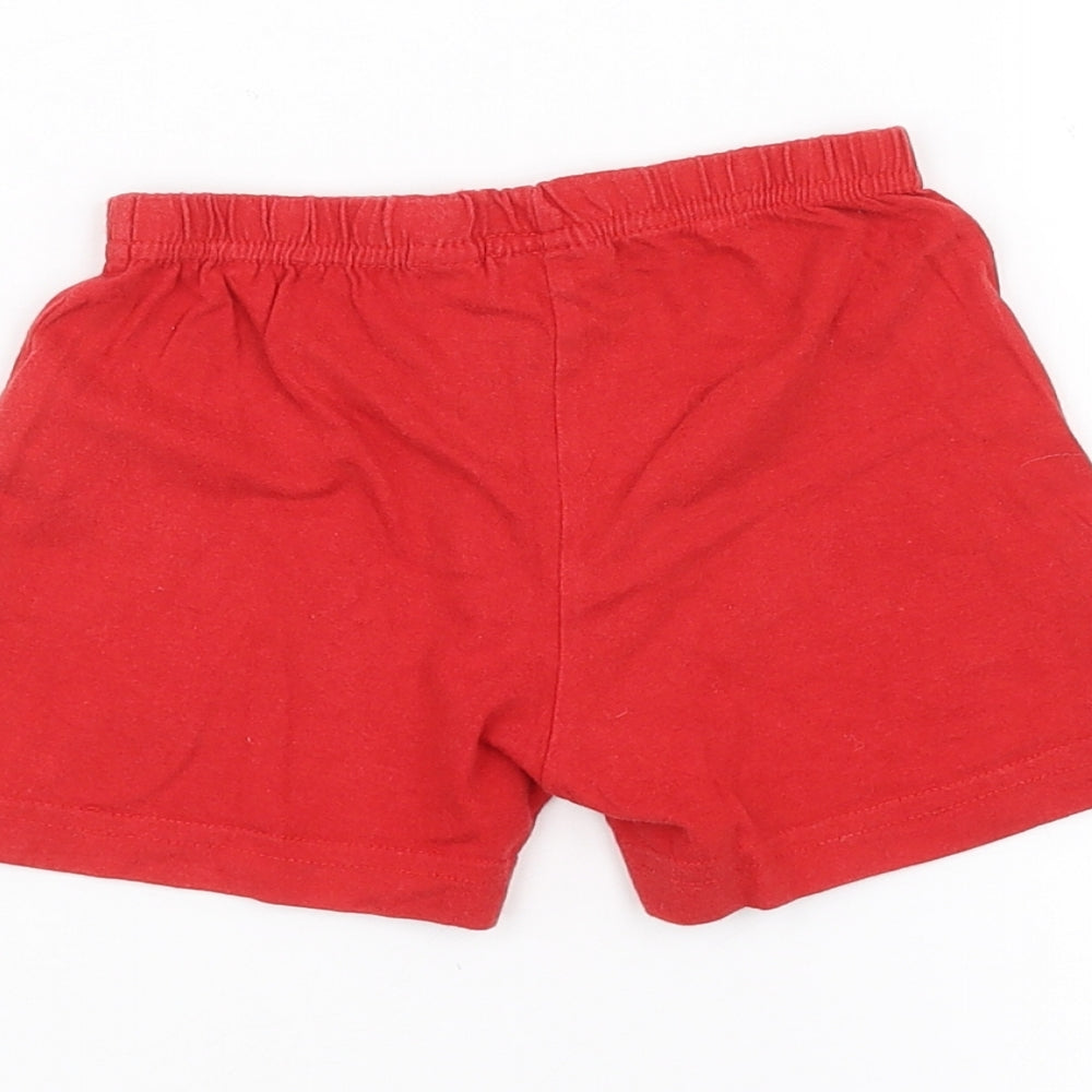 Brand and care label for Nickelodeon Baby Red Cropped Trousers, size 18-24, Months