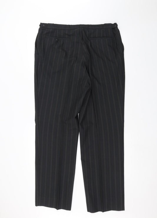 Preworn Mens Black Trousers Size 36 in L30 in
