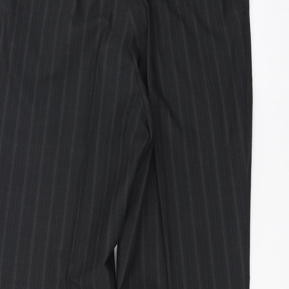 Mens UK Size 36 in Preworn Regular Fit Black Trousers