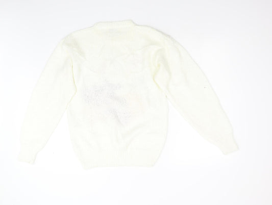 Soft Wear Womens Ivory Knit Pullover Jumper Size M