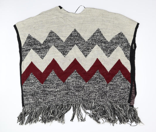 Primark Womens Multicoloured Jacket Poncho Size M