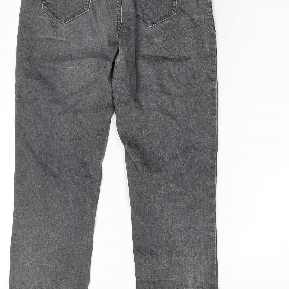 RJ Simply ROCKS Womens Grey Denim Straight Jeans Size 32 L27 in