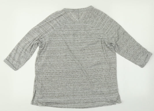 Womens UK Size 14 M&S Grey Basic T-Shirt