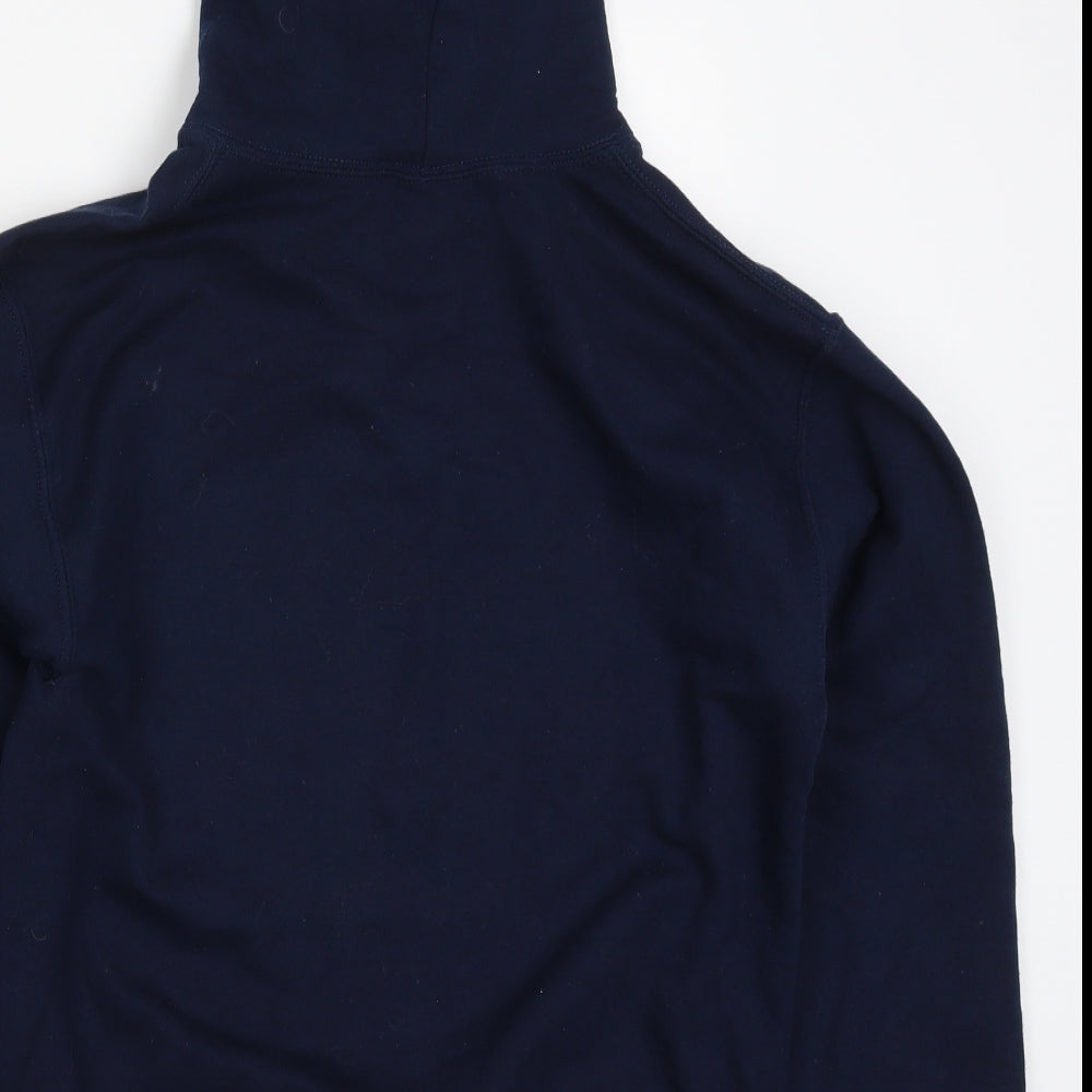 Mens UK Size S Gildan Blue Pullover Hoodie